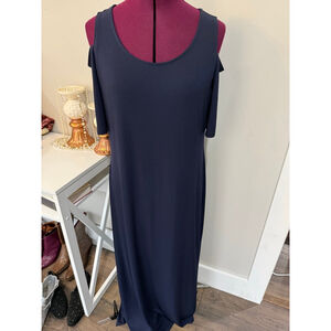 Chico's Cold Shoulder Navy Dress Medium